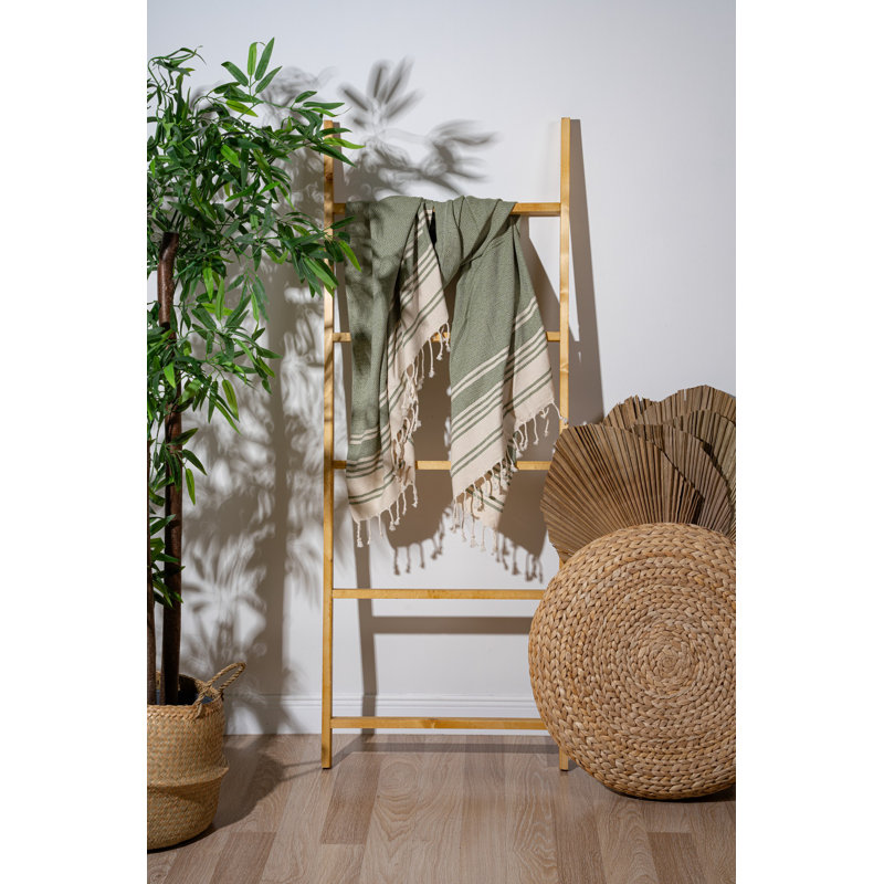 Serviette de plage Premium Fouta, vert foncé, 35,4 x 67,0 pouces | 60% coton, 40% polyester, 5,3 oz / mètre carré | Lavable à la machine à 86 ° F | Doux, léger, à séchage rapide, parfait pour la plage, la piscine ou le spa