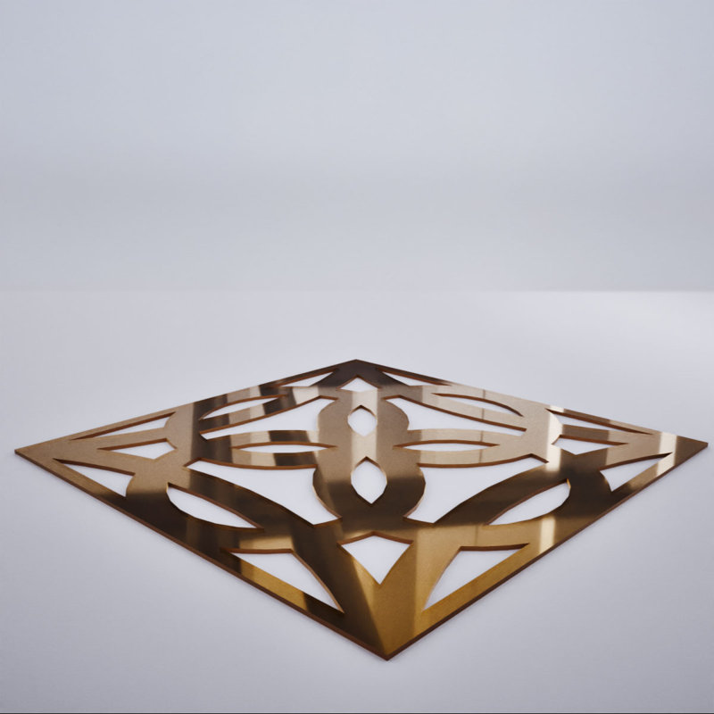 Miroir bronze Baytown, 15.38" H x 15.375" W x 0.125" D, Miroir de bronze
