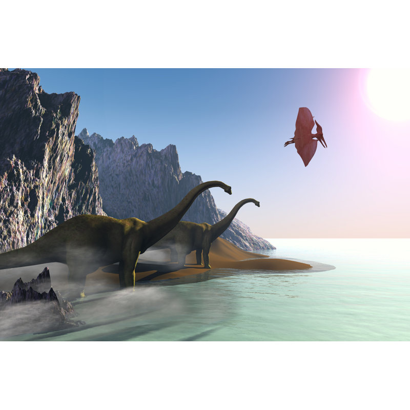 Prehistoric World by CoreyFord - Wrapped Canvas Print, 20cm H x 30cm W