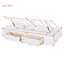 Lit superposé simple avec tiroirs, garde-robe, tablettes de rangement et lit hydraulique-862883972