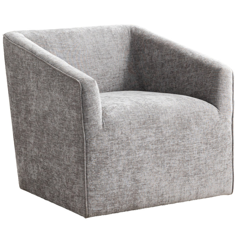 Fauteuil moderne pivotant à 360 ° en chenille gris - Améliorez votre espace de vie avec pour une étude élégante