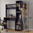 Versalles Writing Desk, Modern Studio Or Office Desk, Two Superior Shelves, And Five Side Open Shleves For Books Organization