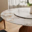 Ensemble de salle à manger rond Ikerne Kitchen avec plateau tournant et 4 chaises-1642518488