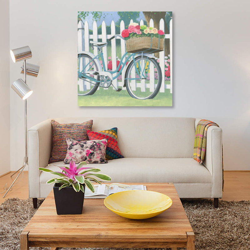 « belle country, square ii », reproduction sur toile, H 18 po x l 18 po x P 1,5 po, Toile avec cadre noir, Pas de tapis