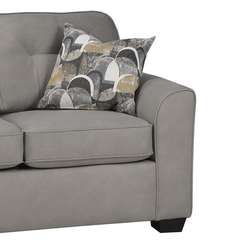 Upholstered 84'' Sofa, Slate Polyester