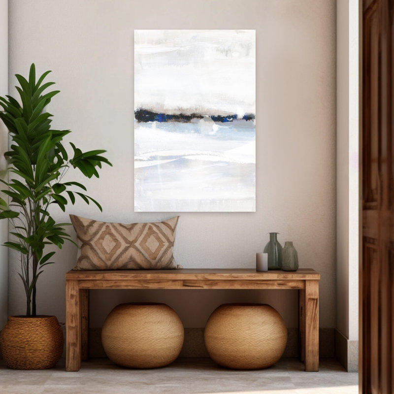 Art contemporain contemporain paysage abstrait minimaliste, H 48 po x l 32 po