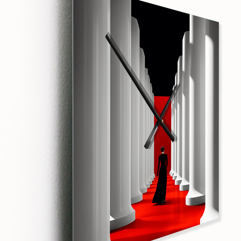 Horloge murale moderne «Wandering On The Way» - Paysage abstrait, H 32 po x l 16 po x P 1 po
