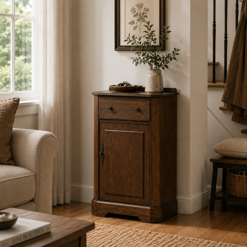 Armoire de rangement moderne avec tiroir et armoire pour petits espaces Modern Farmhouse