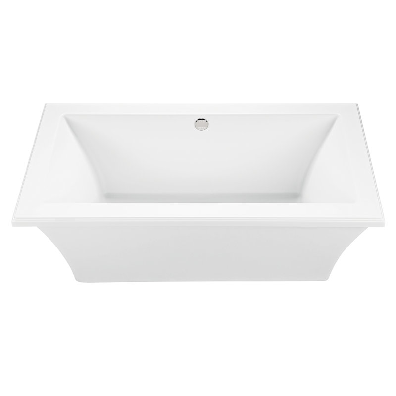 Madelyn 3 65.5" Freestanding Soaking Bathtub, White