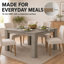 Melamine Dining Table with Chunky Legs for Kitchen Dining Room Furniture-507383907-507383911