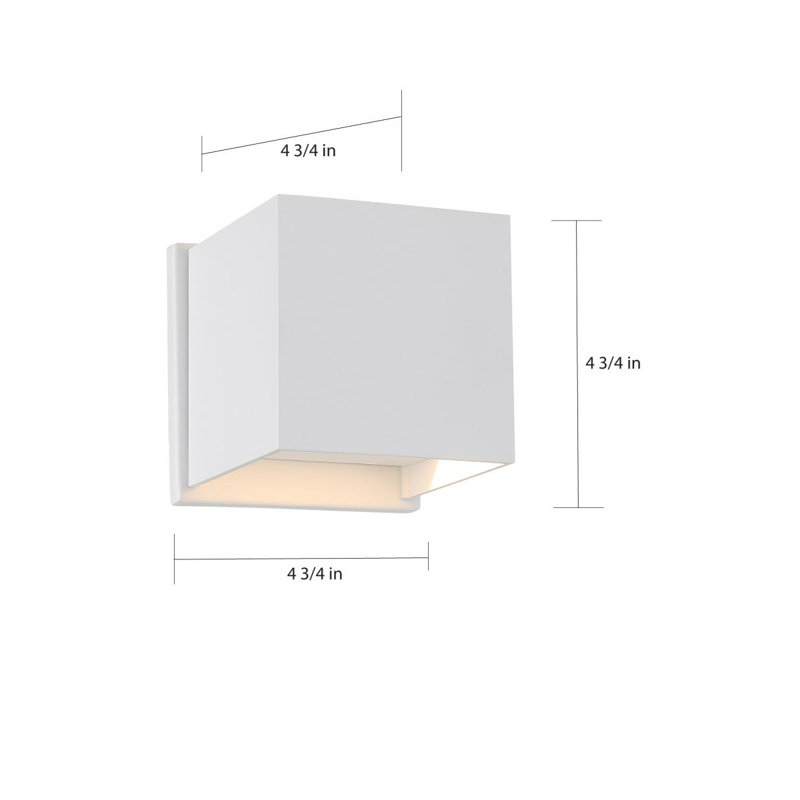 Cawanda Aluminium LED Wall Light, White
