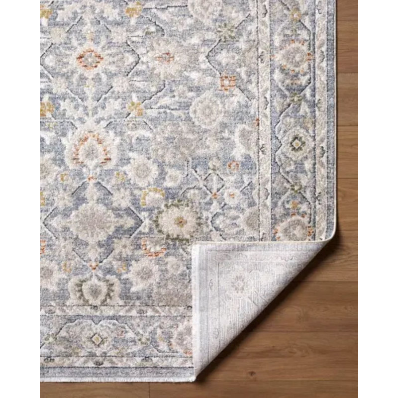 Wahnetta tissé à la machine, Ivory/Brown/Cream/Blue/Black/Green, Rectangle 6'7" x 9'