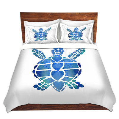 Turtle Love Modern & Contemporary Duvet Cover
