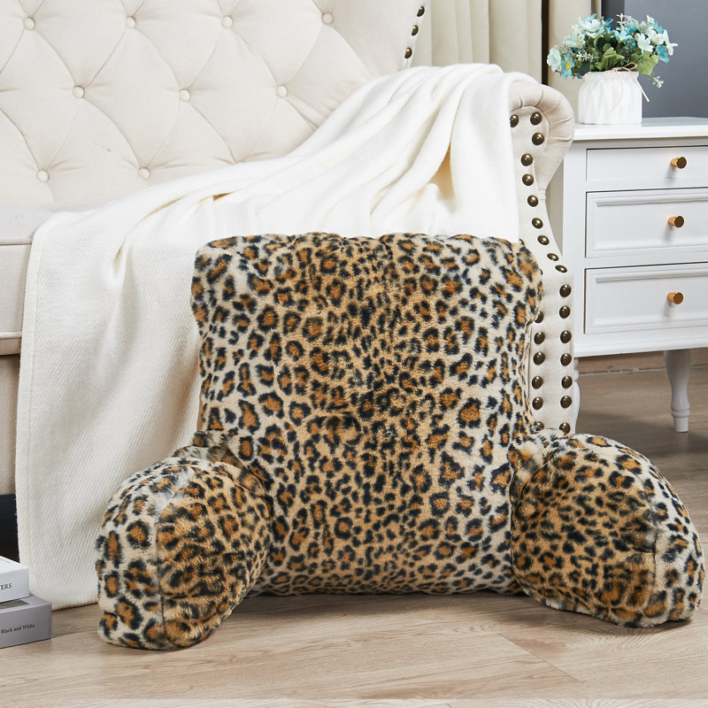  Housse de coussin en fausse fourrure, 18 po x 20 po