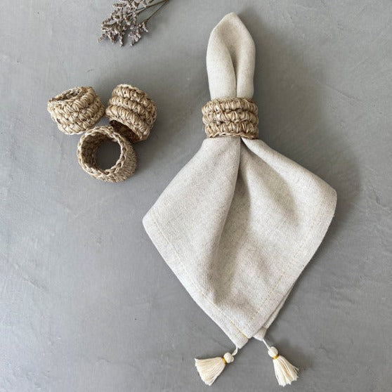 S/4 Fique Spiral Napkin Rings