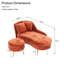 Coussin lombaire d'intérieur en chenille de 58 po avec repose-pieds-578598875