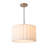 Scalloped Pendant Light - Weathered Brass, White Linen, Diffuser, Dimmable