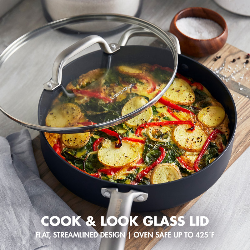 GreenPan Omega Healthy Ceramic Nonstick Covered Sauté Pan, 11"