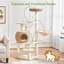 137.5cm H Tall Rattan Cat Tree