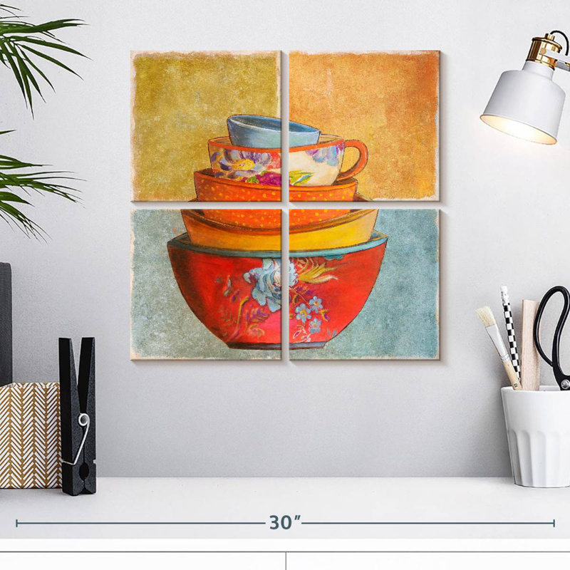 Senne Collage Bowls I, 18" H x 18" W