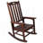 Wooden Oversized Porch Rocker Chair With Wide Seat And Tall Backrest,High Back Smooth Rocking Chairs For Outdoor & Indoor,Brown Color-1857864261