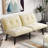 Modern Cream Twin Bed That Folds And Converts, 2 - Seater, Back Adjustable For Maximum Comfort, Velvet Upholstered, Metal Frame, Foam Filled, Small Living Areas Convertible Seater With Function,-1443474027