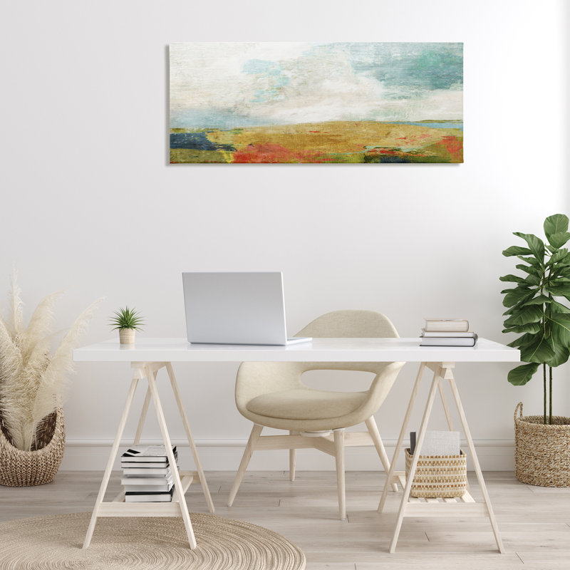 Impression sur toile, "campagne champêtre" par Suzanne Nicoll, H 20 po x l 48 po x P 1,5 po