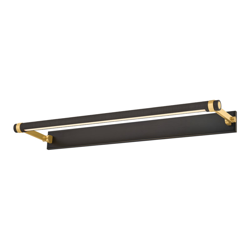 Lampe pour tableau Duell, H 2,75 po x l 30 po x P 30 po, Noir et or