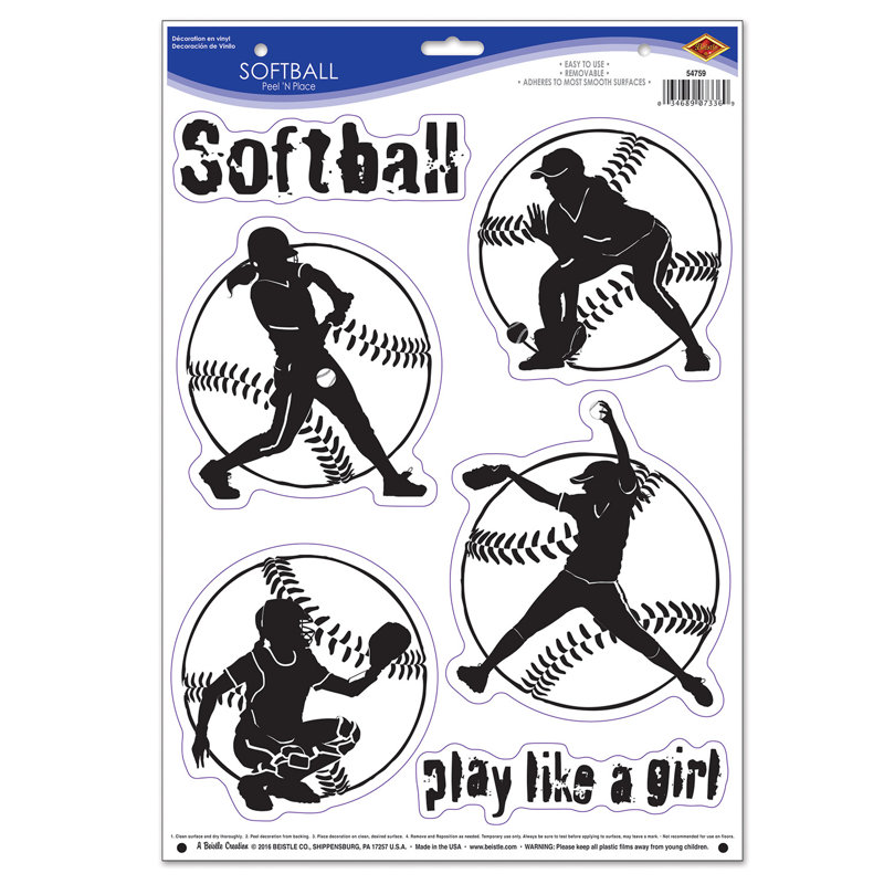 Softball pelez et placez - 12 "x 17" Sh - paquet de 12