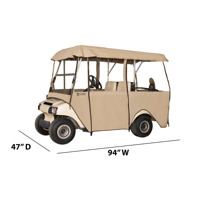 Fairway Buckle Mildew Resistant Golf Cart Cover By Classic Accessories, 4 Person Car