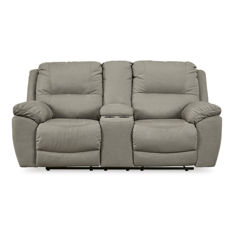Causeuse inclinable électrique avec console Bufus, Gris
