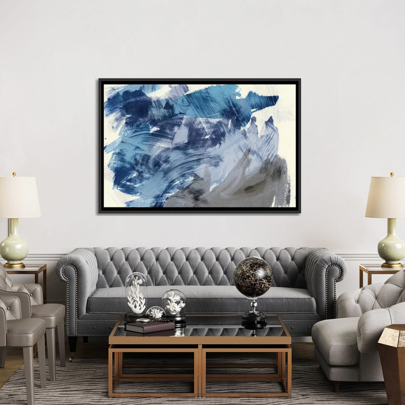 « observer », impression sur toile, H 18 po x l 26 po x P 1,5 po, Toile avec cadre noir, Pas de tapis