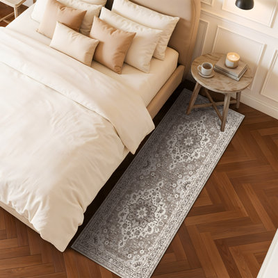 2x6 Washable Oriental Hallway Runner Rug - Rugs for Living Room Soft Carpet for Bedroom Kitchen Waterproof Floral Distressed Indoor Stain Resistant Non-Shedding Floor Carpets
