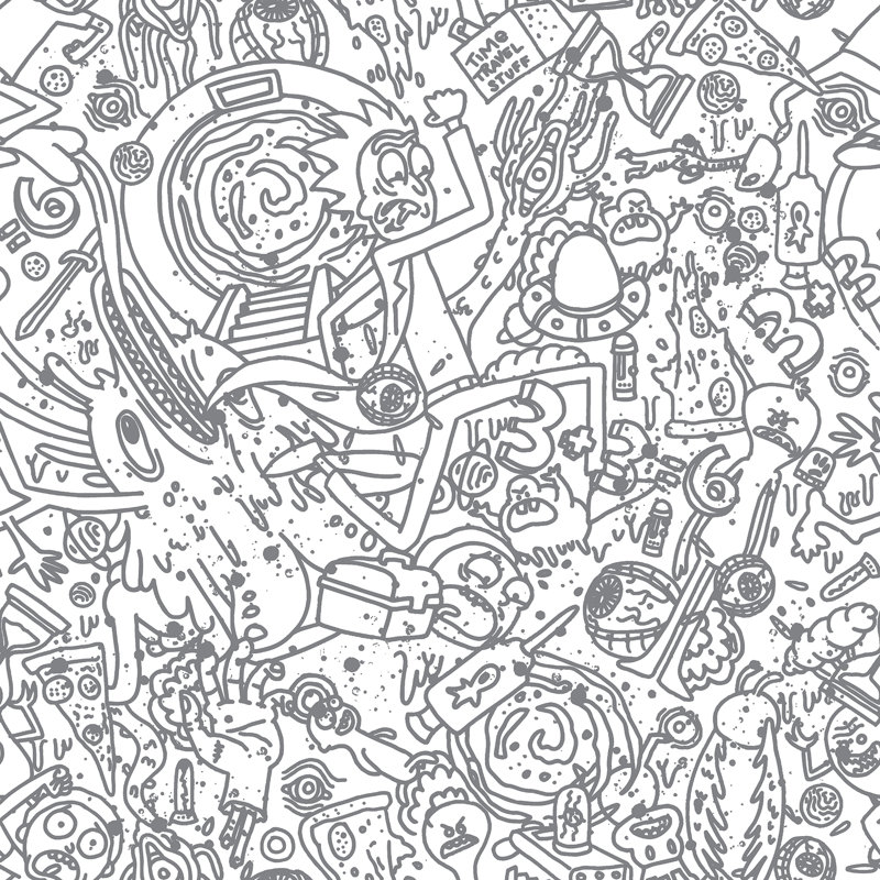 Papier peint adhésif Rick and Morty