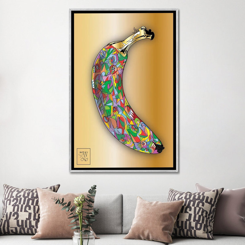 «Banana Drome 2026», reproduction d'art sur toile encadrée, 60" x 40", Framed Canvas, Silver