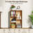 5-Section Closed Back Bookcases, Modern Open Storage Shelf Display Cabinet-1036686124
