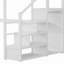 Lit mezzanine en métal avec escalier, bureau, station de charge et lumières RVB-130021615