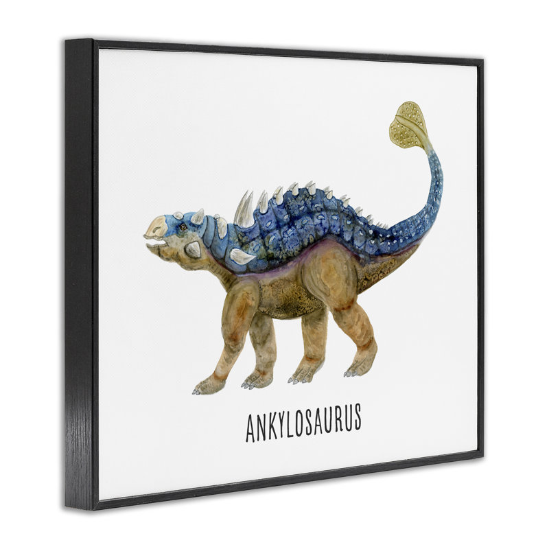 Ankylosaure, dinosaure apprenant, estampe numérique encadrée par Brett Blumenthal, H 11 po x l 14 po