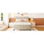 Lit tapissier beige avec lit gigogne simple - et plateforme pleine grandeur fiable en tissu réfléchissant dissipant la chaleur-711624380-711624383
