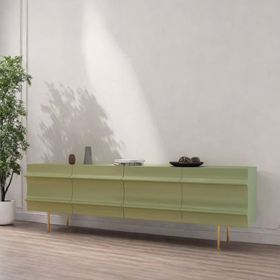 Minimalist design green TV cabinet