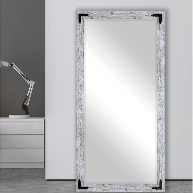 Miroir décoratif Heavner, Blanc patiné