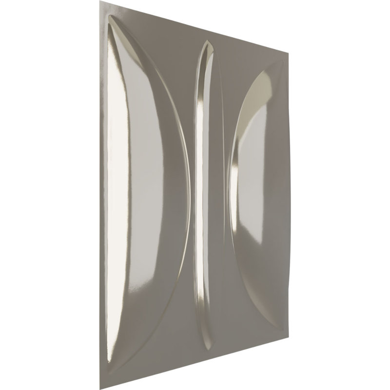 L 19 5/8 po x H 19 5/8 po Saturn Panneau mural décoratif EnduraWall 3D, chrome brillant (couvre 2,67 pieds carrés)