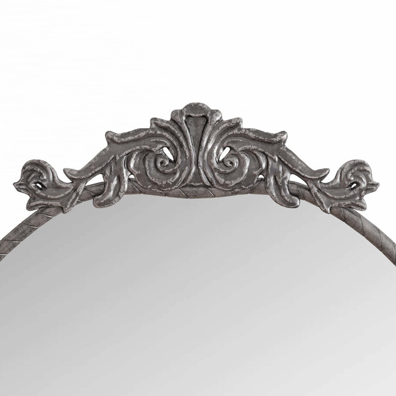 Miroir mural 58 po x 24 po, Argent antique
