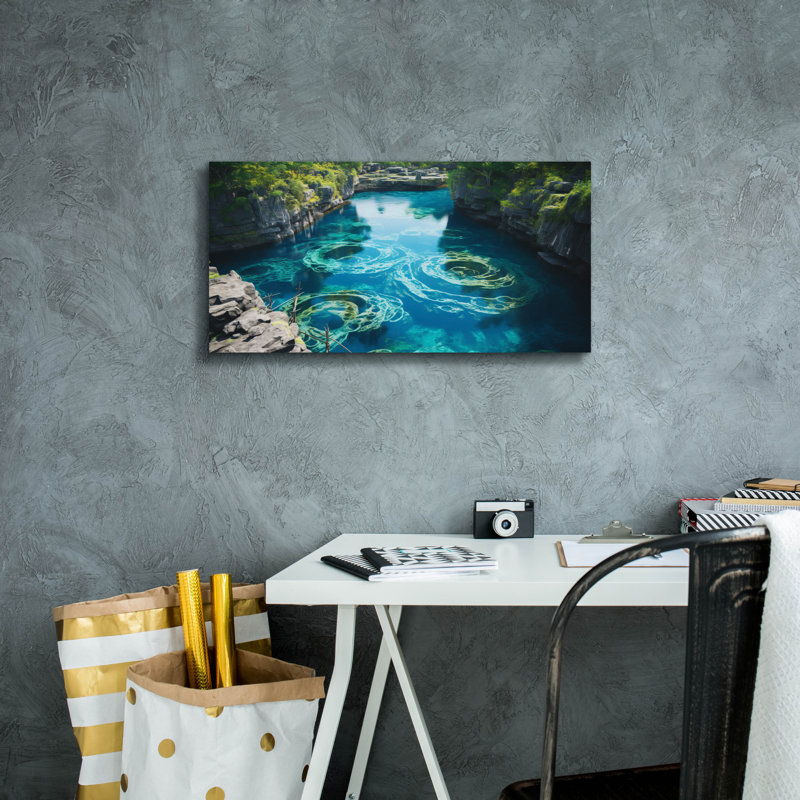 Ivy Bronx «Lagoon» par r3darch0n, art mural sur toile, H 12 po x l 24 po x P 0,75 po