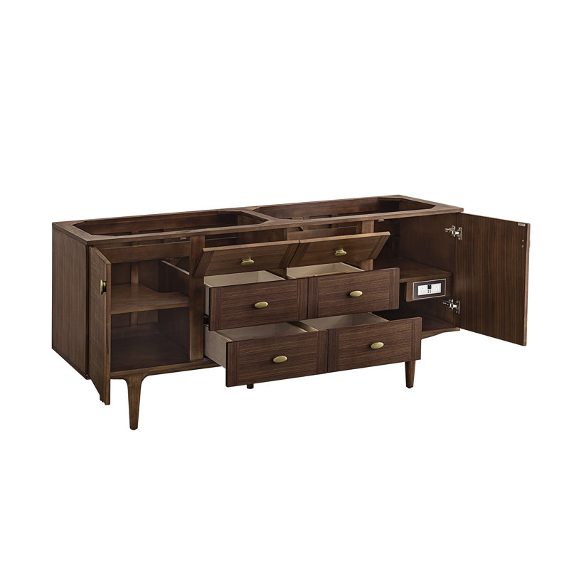 Amberly 72" Double Bathroom Vanity Base Only