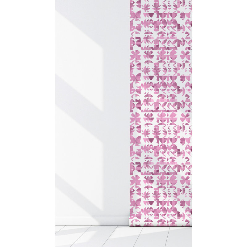 Panneau de papier peint Succulent, Rose, L 1 pi x L 2 pi