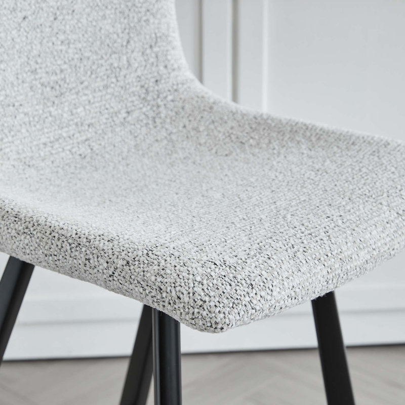 Tabouret de bar rembourré à hauteur de comptoir avec dossier ergonomique incurvé et structure en métal (ensemble de 2)
