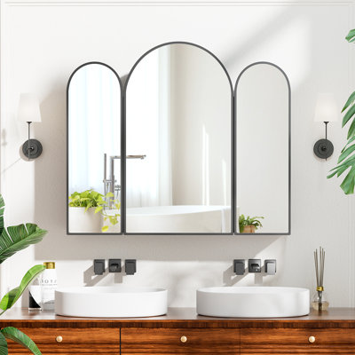Armoire à pharmacie avec miroir triple arqué Dashaun