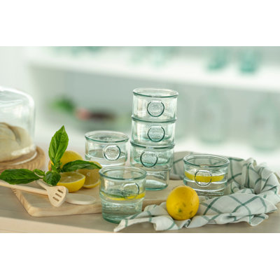 Euro Ceramica Euro Essential 6 Piece 10 Oz Stackable Recycled Glass Tumblers Set