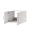 Meuble-lavabo blanc lustré l 24 po x P 22 po avec plateau en marbre de Carrare-1218020912